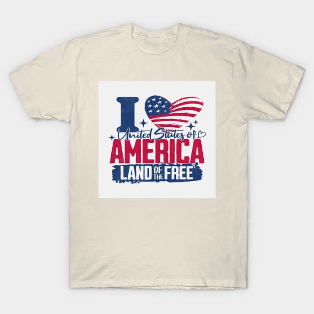 I love Ameriaca T-Shirt by Graphicsstudio